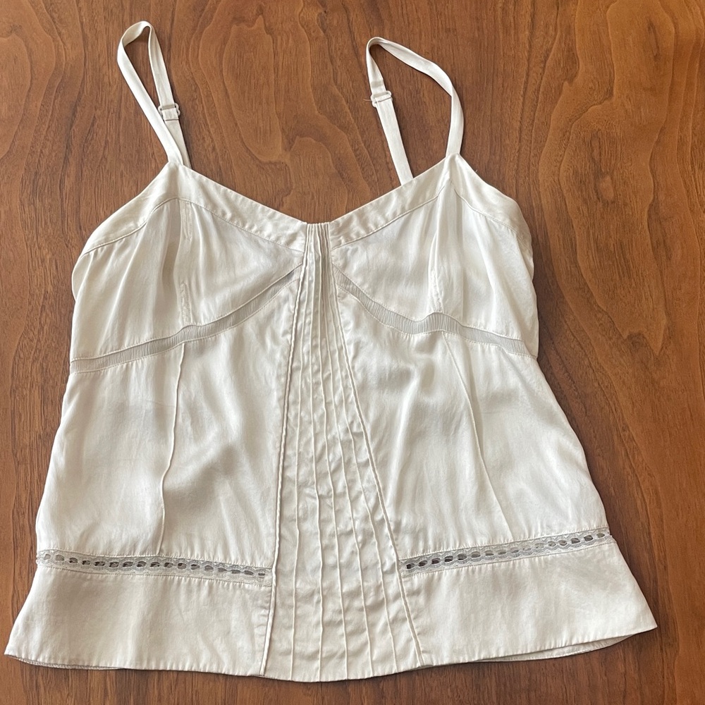 Women's Cream Spaghetti Strap Tank Top
